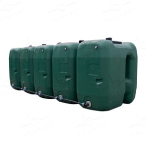 5 gekoppelde tanks van 1000l