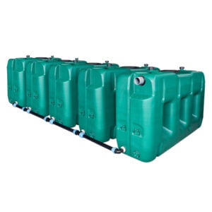 5 gekoppelde tanks van 3000l