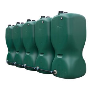 5 gekoppelde tanks van 750l