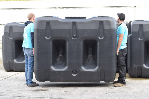 Ondergrondse rechthoekige watertank in kunststof van 2000 liter