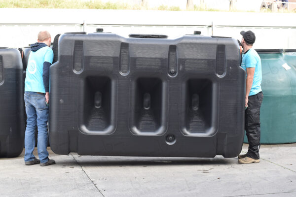 Ondergrondse rechthoekige watertank in kunststof van 3000 liter