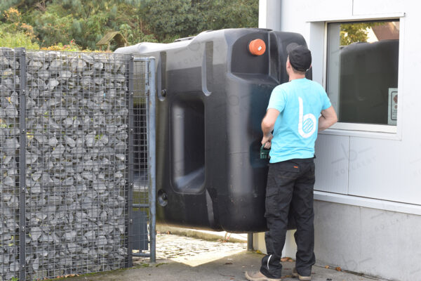 Ondergrondse rechthoekige watertank in kunststof van 2000 liter