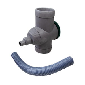 Bovengrondse regenwaterfilter met overloop + 1 m slang