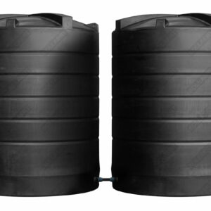 Bovengrondse Ronde Watertank - 2 x 12000 liter - gekoppeld (Ø 2,4 m)