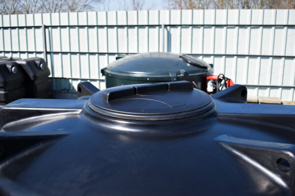 Bovengrondse Ronde Watertank - 2 x 2000 liter - gekoppeld (Ø 1,20 m)