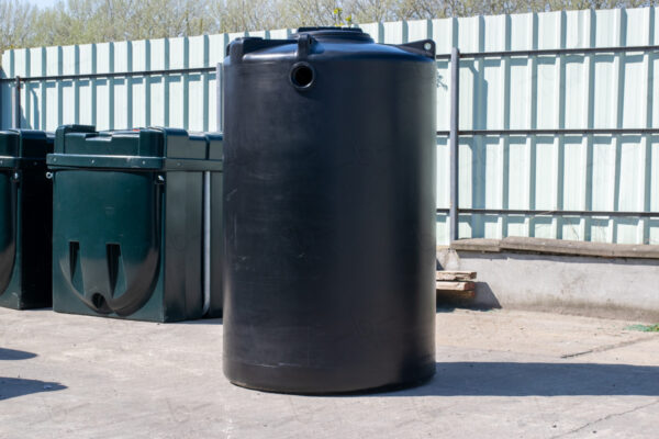 Bovengrondse Ronde Watertank - 2 x 2000 liter - gekoppeld (Ø 1,20 m)