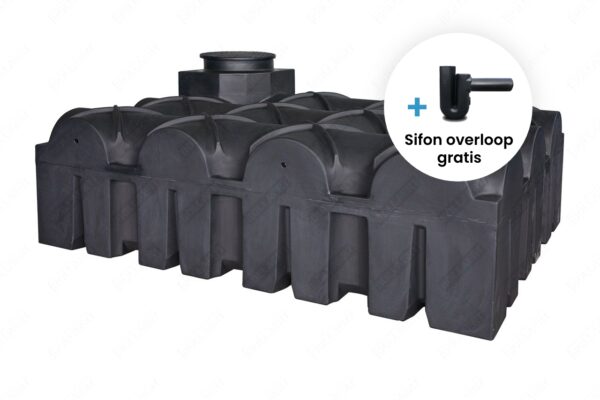 Ultraplatte kunststof regenwatertank - 5000 liter