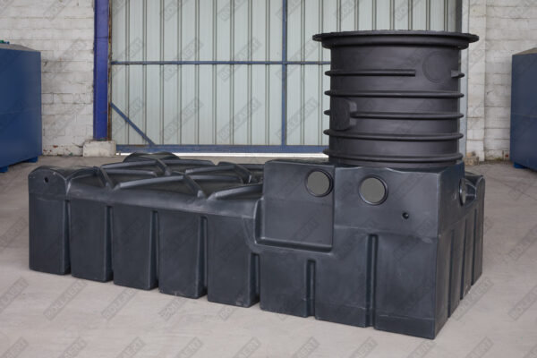 Ultraplatte kunststof regenwatertank - 1500 liter