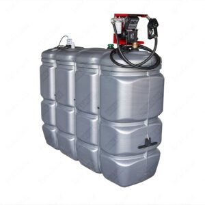 2000 liter kunststof dieseltank met pomp - UV-bestendig