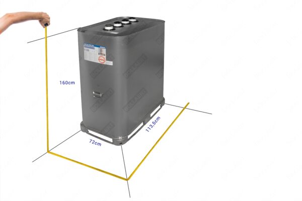 Olietank verzinkt: 1000L - Dubbelwandig (metaal en kunststof)-basic