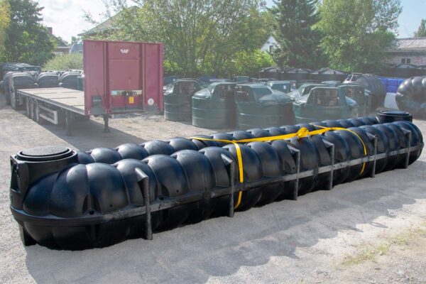 Platte kunststof septic tank - 20.000 liter