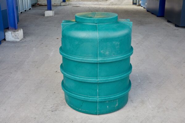 Ondergrondse ronde septic tank in kunststof van 1000 liter