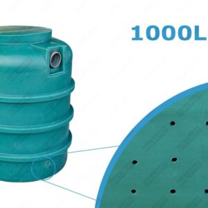 Ondergrondse ronde beerput in kunststof van 1000 liter