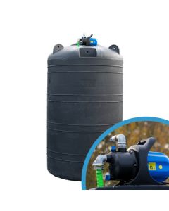Bovengrondse Ronde Watertank - Met pomp - 3000 liter (Ø 1,35 m)
