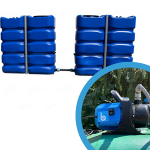 2 gekoppelde tanks LENGTE van 2400 L - Met pomp